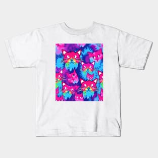 Tie Dye Cat Kids T-Shirt